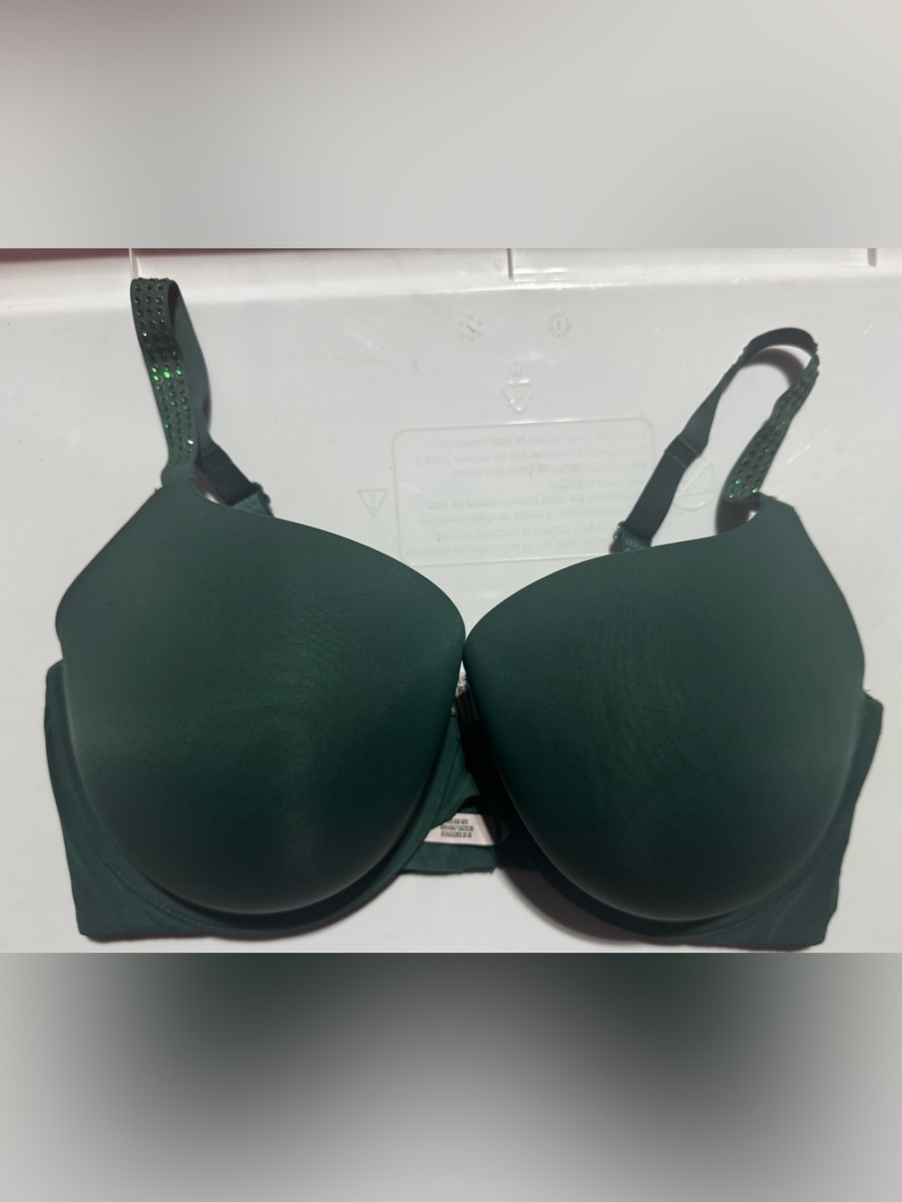 Victoria's Secret Padded Smooth Bra in Dark Green